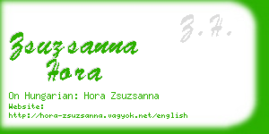 zsuzsanna hora business card